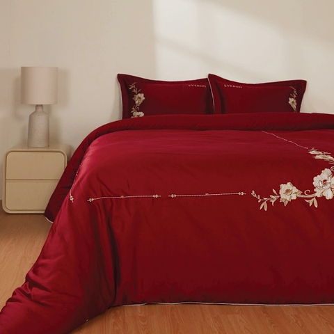 Bộ chăn ga Everon 2026 chất vải kết hợp Tencel và Cotton Satin