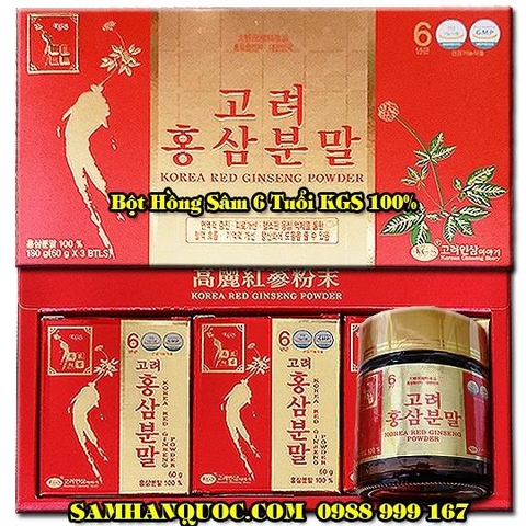 TPCN: Bột Hồng Sâm 6 tuổi KGS thượng hạng