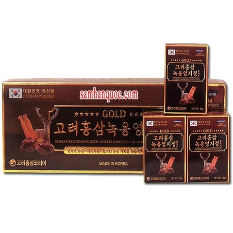 Cao Hồng Sâm Nhung Hươu Linh Chi 250gr 3 trong 1