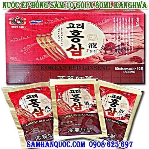 TPCN: Tinh Chất Hồng Sâm 10 gói x 80ml KangHwa