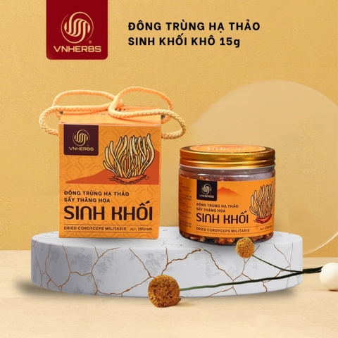 Đông Trùng Hạ Thảo sấy thăng hoa Vnherbs – Sinh khối 15 gram