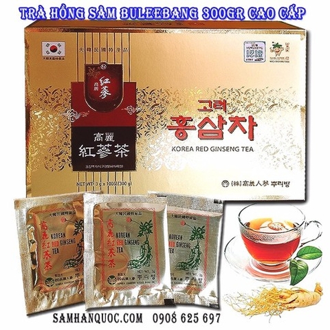 Trà Hồng Sâm Buleebang 6 năm tuổi 300g Hàn Quốc 100 gói x 3g