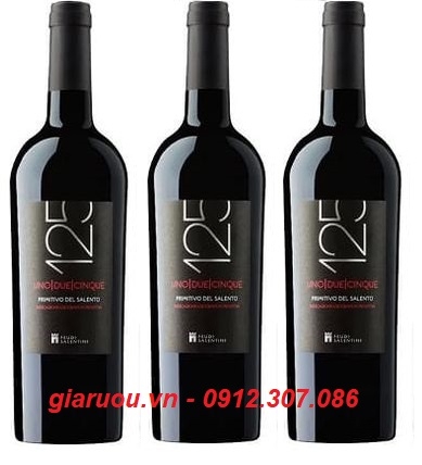 VANG Ý 125 PRIMITIVO DEL SALENTO 12.5%VOL BÁN RẺ NHẤT TẠI GIARUOU.VN