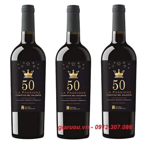 BÁN VANG Ý 50 LA PASSIONE PRIMITIVO DEL SALENTO CHÍNH HÃNG