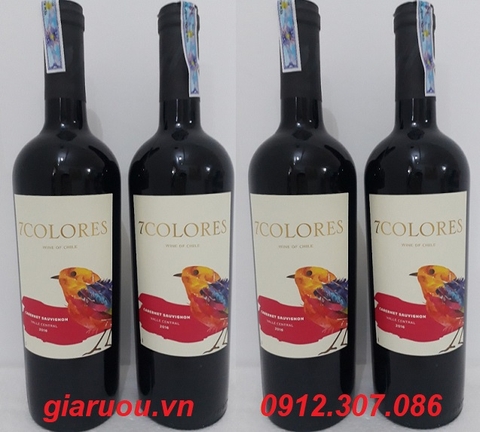 GIÁ BÁN BUÔN VANG CHILE 7COLORES CABERNET SAUVIGNON
