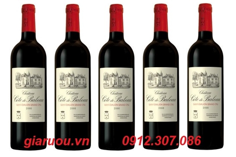 NHÀ CUNG CẤP VANG PHÁP CHATEAU COTE DE BALEAU SAINT EMILION GIÁ CỰC RẺ