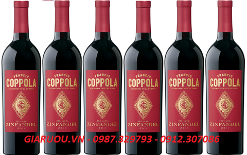 PHÂN PHỐI GIÁ RẺ VANG MỸ FRANCIS COPPOLA ZINFANDEL TẠI HÀ NỘI