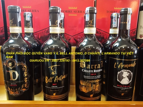 PHÂN PHỐI ĐỘC QUYỀN, BÁN BUÔN VANG Ý IL BELL ANTONIO DOCG 15% VOL