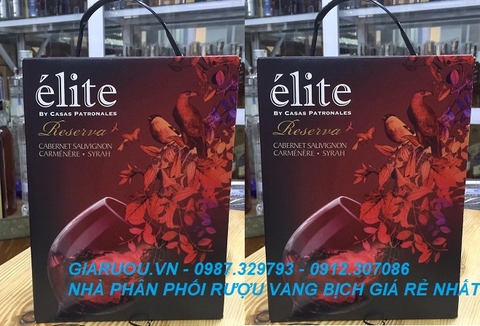 NHÀ PHÂN PHỐI RƯỢU VANG BỊCH ELITE RESERVA 3 LÍT GIÁ TỐT NHẤT