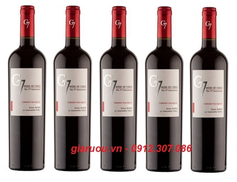 VANG CHILE G7 CABERNET SAUVIGNON ĐƯỢC ƯA CHUỘNG GIÁ CỰC TỐT