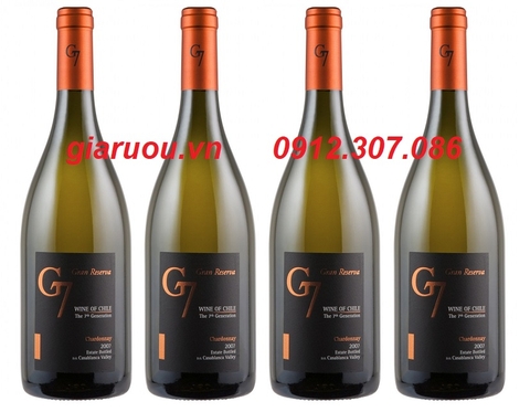 VANG CHILE G7 GRAN RESERVA CHARDONNAY UỐNG NGON GIÁ TỐT NHẤT