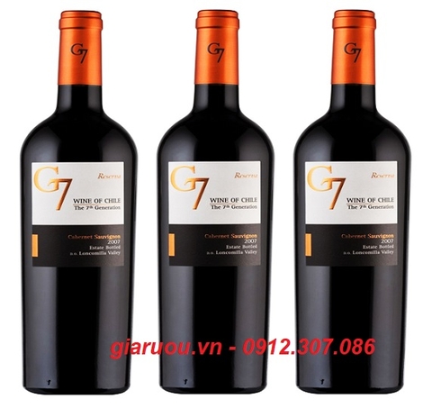 Ở ĐÂU BÁN VANG CHILE G7 RESERVA CABERNET SAUVIGNON GIÁ RẺ NHẤT