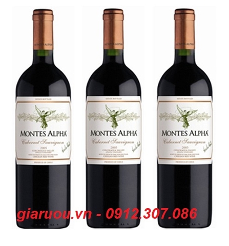 CHUYÊN PHÂN PHỐI VANG CHILE MONTES ALPHA CABERNET SAUVIGNON GIÁ RẺ