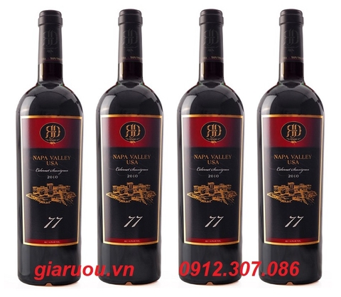 GIÁ BÁN BUÔN RƯỢU VANG MỸ NAPA VALLEY 77 CABERNET SAUVIGNON