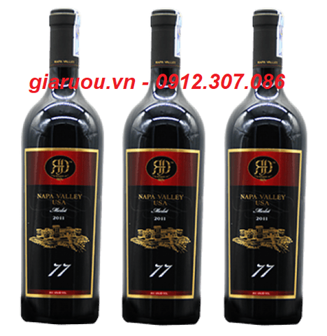 TỔNG ĐẠI LÝ RƯỢU VANG MỸ NAPA VALLEY 77 MERLOT TẠI HÀ NỘI