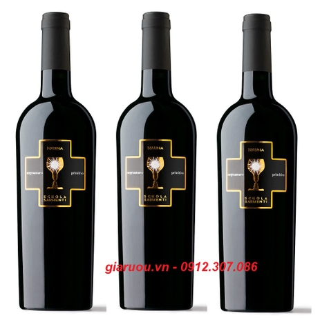 BÁN VANG Ý CHÉN THÁNH NAUNA PRIMITIVO NEGROAMARO - GIARUOU.VN