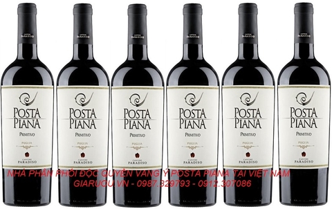 NHÀ PHÂN PHỐI ĐỘC QUYỀN VANG Ý POSTA PIANA PRIMITIVO GIÁ CỰC RẺ