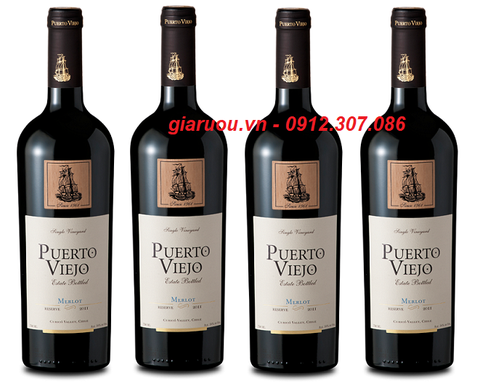 CUNG CẤP VANG CHILE MÁC GỖ PUERTO VIEJO MERLOT GIÁ RẺ NHẤT HÀ NỘI