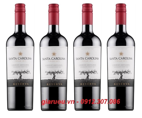 VANG CHILE SANTA CAROLINA RESERVA CABERNET SAUVIGNON ƯU ĐÃI GIÁ CỰC RẺ