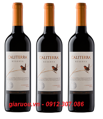 BÁN BUÔN GIÁ CỰC RẺ - VANG CHILE CALITERRA RESERVA CARMENERE