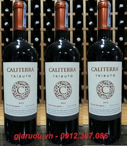 PHÂN PHỐI VANG CHILE CALITERRA TRIBUTO CABERNET SAUVIGNON GIÁ TỐT