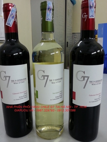 NHÀ PHÂN PHỐI VANG CHILE G7 GIÁ CỰC RẺ TẠI HÀ NỘI, TP. HCM