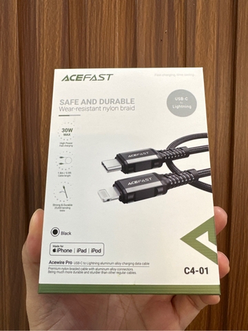Cáp ACEFAST Type C to Lightning (1.8m) - C4-01
