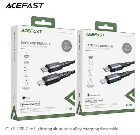 Cáp ACEFAST Type C to Lightning (1.2m) - C1-01