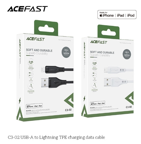 Cáp ACEFAST Lightning (1.2m) - C3-02