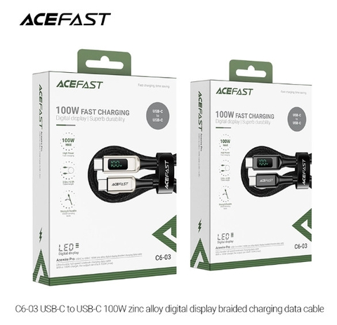 Cáp ACEFAST Type C to Type C 100W (2m) - C6-03