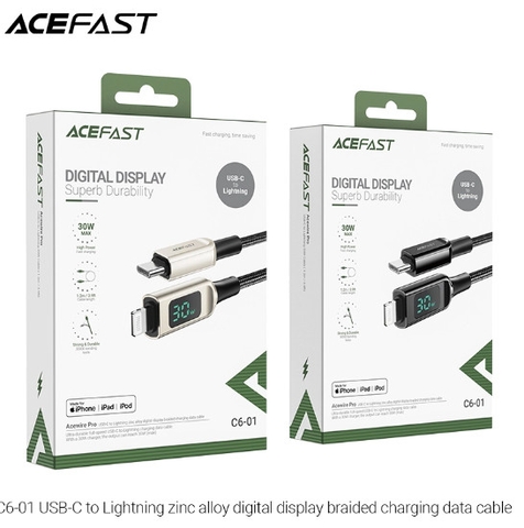 Cáp ACEFAST Type C to Lightning (1.2m) - C6-01