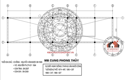 Thiết kế phong thủy nhà phố -mặt tiền 5mx20m-3 tầng