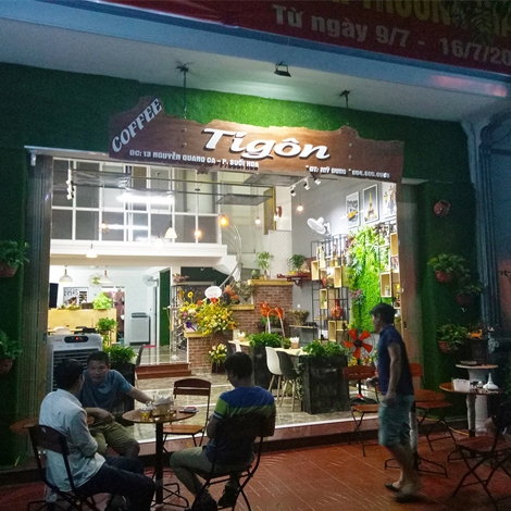 Thiết kế quán cà phê tại Bắc Ninh- Tigôn Coffee - P. Suối Hoa - tp. Bắc Ninh