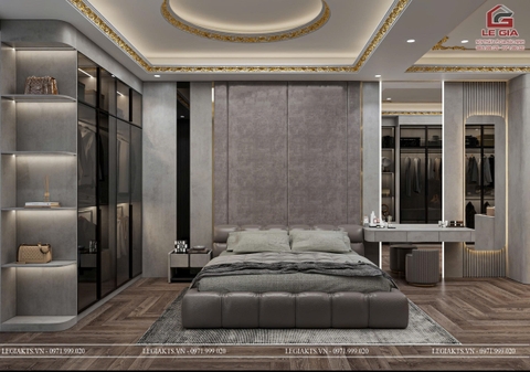 THIẾT KẾ THI CÔNG PHÒNG NGỦ 45M2 - ĐẲNG CẤP VÀ CÁ TÍNH TẠI THUẬN THÀNH - BẮC NINH