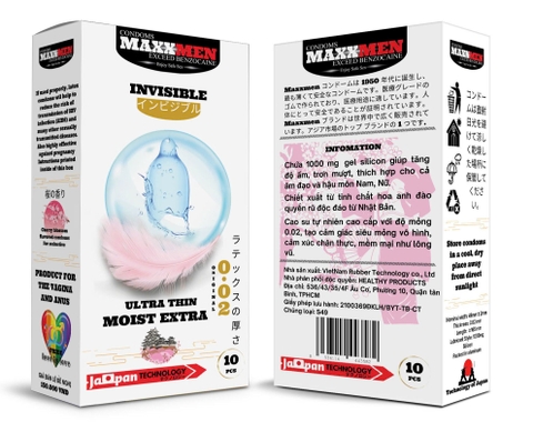 Bao cao su siêu mõng maxmen invisible extra thin