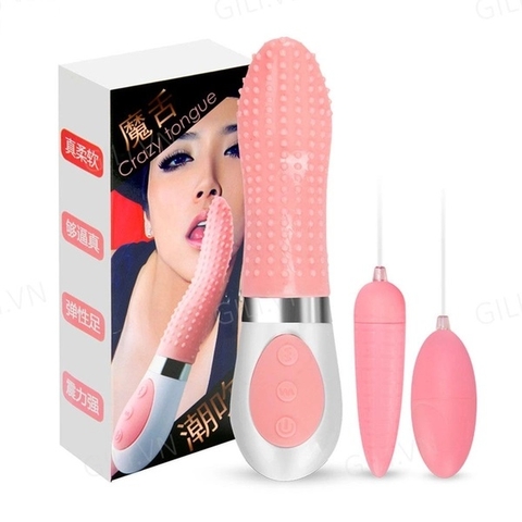Lưỡi liếm massage Crazy Tongue kết hợp trứng rung