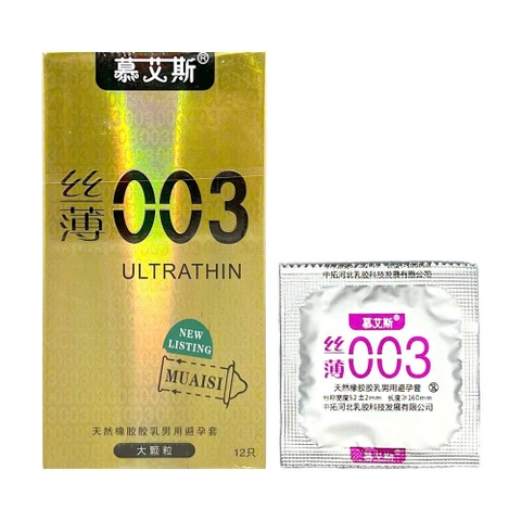 Bao cao su siêu mỏng Muaisi 0.03mm gai nhám liti