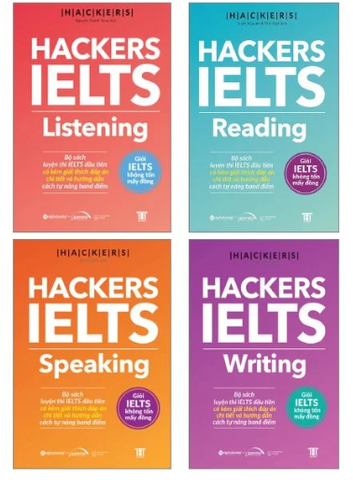 Combo Sách Hackers Ielts Trọn Bộ - Writing + Listening + Reading + Speaking (Bộ 4 Cuốn)