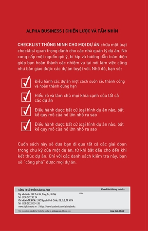 Checklist Thông Minh Cho Mọi Dự Án: 100+ Checklist tuyệt đỉnh công phá mọi dự án