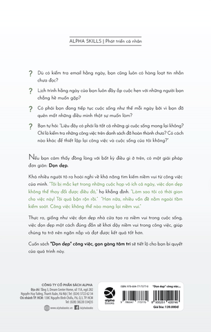 "Dọn dẹp" công việc, gọn gàng tâm trí