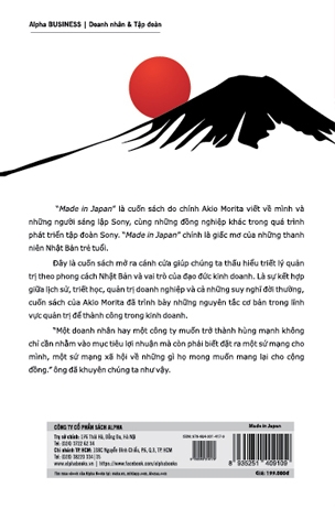 Made In Japan - Akio Morita & Sony - Đột Phá Chất Lượng - Kiến Tạo Tương Lai (Made In Japan - Tái Bản)