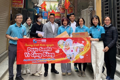 DƯỢC SANFO LAN TOẢ YÊU THƯƠNG 2025: CHƯƠNG TRÌNH THIỆN NGUYỆN HỖ TRỢ CÁC EM NHỎ UNG THƯ Ở BỆNH VIỆN K TÂN TRIỀU