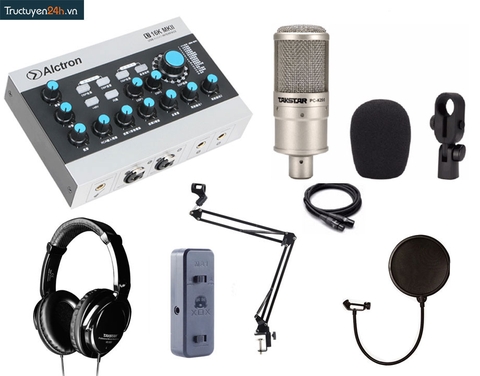 Combo thu âm số 7: Sound card Alctron U16k+ Micro Takstar PCk200+ Tai nghe Takstar HD2000