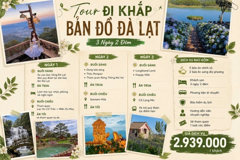 Tour 3N2D: Hành Trình Du Ngoạn Đà Lạt 3N2D
