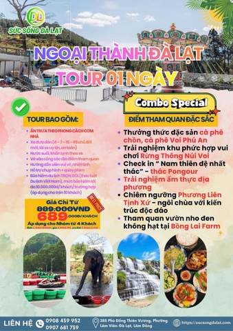 TOUR NGOẠI THÀNH ĐÀ LẠT | TOUR 1 NGÀY