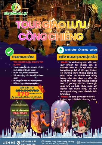 TOUR 8: GIAO LƯU VĂN HÓA CỒNG CHIÊNG TÂY NGUYÊN - ÂM VANG ĐẠI NGÀN | TOUR NỬA NGÀY ( TỐI )
