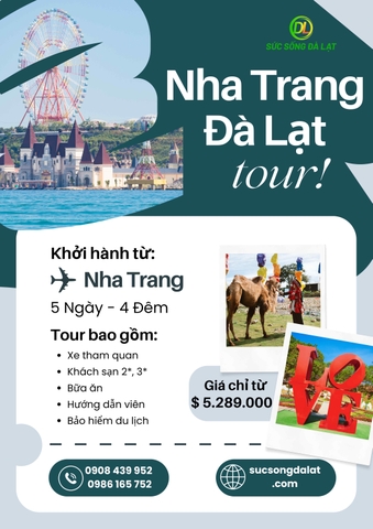 TOUR 2: NHA TRANG (VINWONDER) - ĐÀ LẠT  | 5 NGÀY 4 ĐÊM