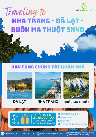 NHA TRANG - ĐÀ LẠT - BUÔN MÊ: HÀNH TRÌNH  MIỀN CẢM XÚC | 5 NGÀY 4 ĐÊM
