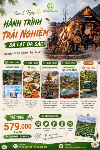 Tour 1 Ngày Hành Trình Trải Nghiệm Đà Lạt Đa Sắc