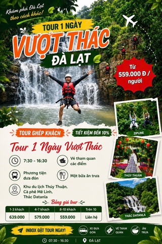 Tour 1 Ngày Vượt Thác